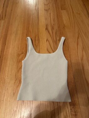 Aritzia sculpt knit square neck tank top